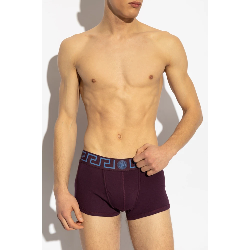 Versace Katoenen boxershorts Purple Heren