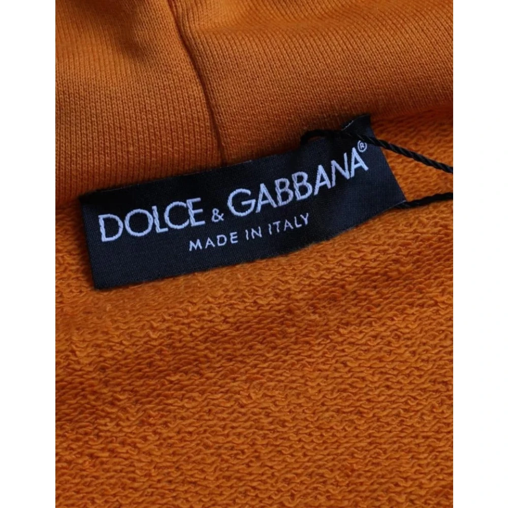 Dolce & Gabbana Oranje Hoodie met Logo Orange Heren