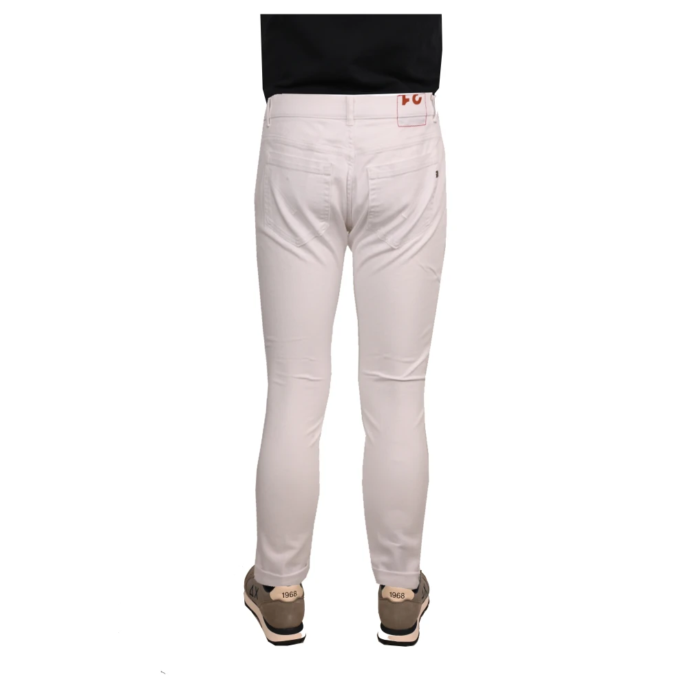 Dondup Witte Skinny Katoenen Jeans White Heren