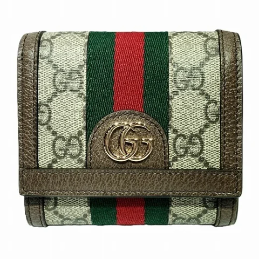 Gucci Vintage Pre-owned Canvas wallets Beige Dames