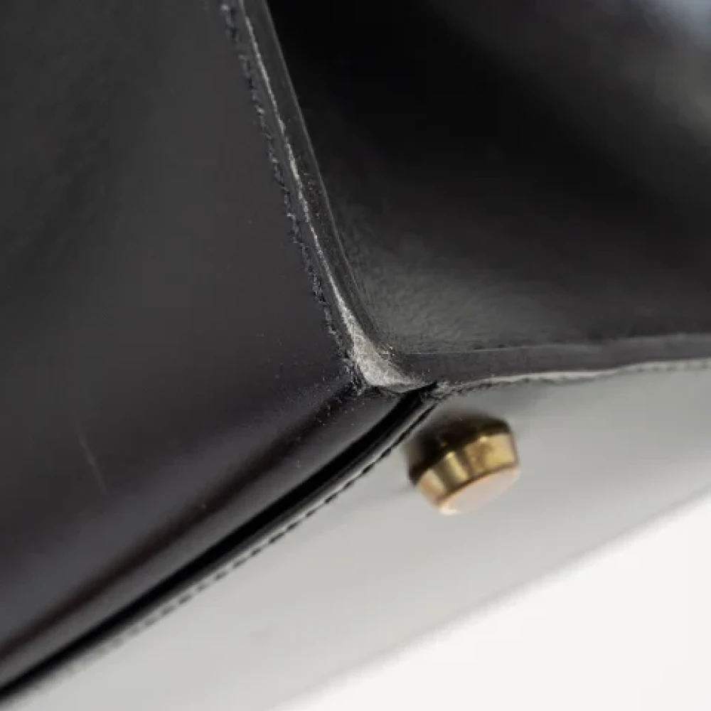 Hermès Vintage Pre-owned Leather handbags Black Dames