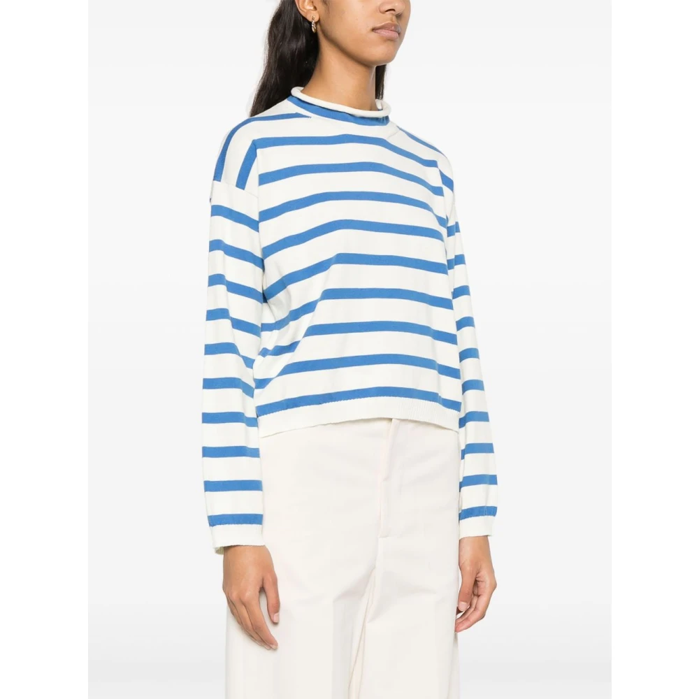 Semicouture Witte Katoenen Trui Multicolor Dames