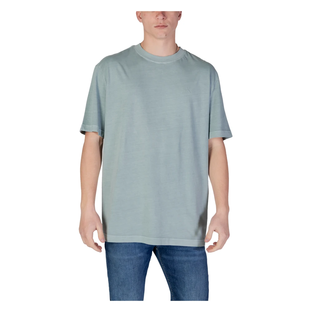 Calvin Klein Jeans Groene Bedrukte Ronde Hals T-Shirt Green Heren