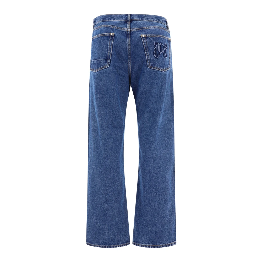Palm Angels Straight Jeans Blue Heren