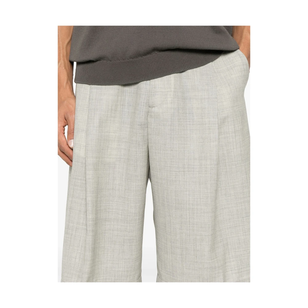 Studio Nicholson Beige Broek met Zakken en Knopen Gray Heren