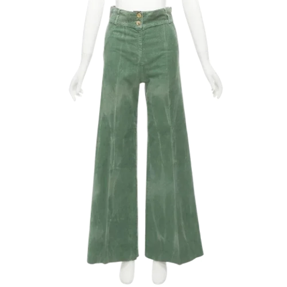 Gucci Vintage Pre-owned Corduroy bottoms Green Dames