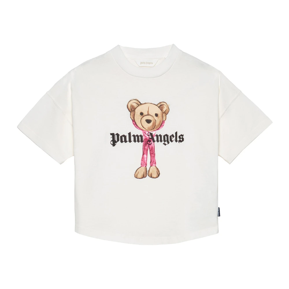 Palm Angels Girls White Mascotte Bear Over Tee - Kids Short Sleeve T-Shirts - 12 Y - Kids