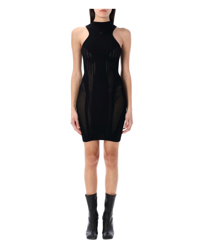 robe-mini-a-col-halter-avec-logo