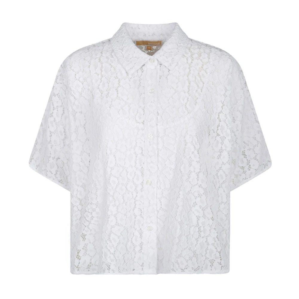 Michael Kors Wit Overhemd van Geknoopt Kant White Dames