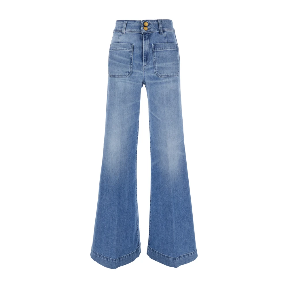 Seafarer Blauwe Katoenen Broek met Zakken Blue Dames