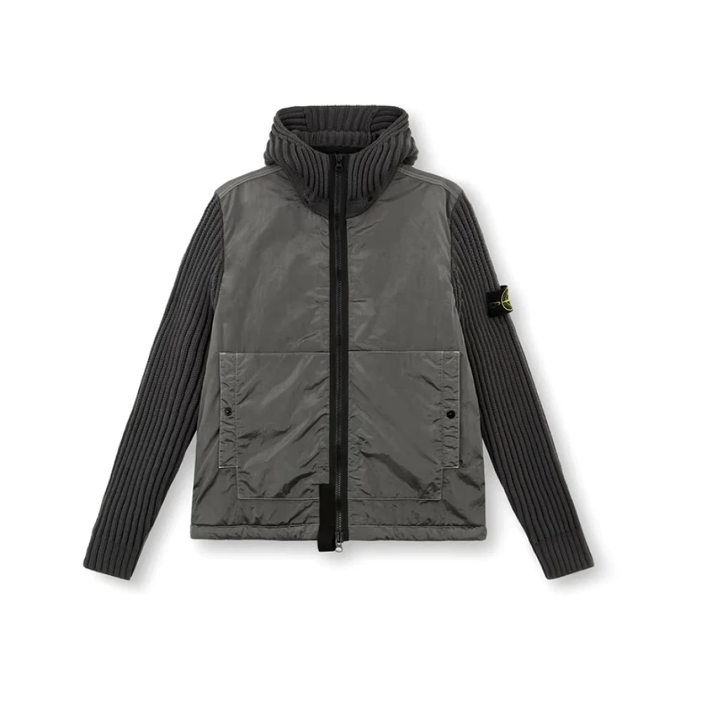 Stone Island Metalen Winterjas met PrimaLoft-TC Gray Heren