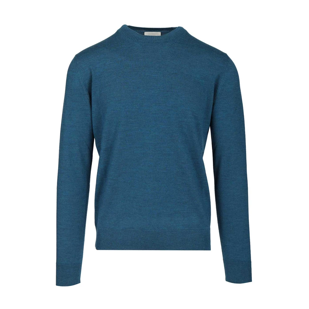 Ballantyne Mannelijk Blauw Truien & Vesten Heren, Xl, Wol, Rondgebreide Trui Van Extrafijne Merinowol