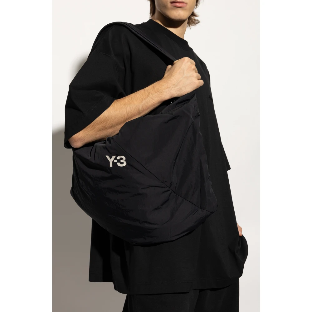 Y-3 Schoudertas met bedrukt logo Black Unisex
