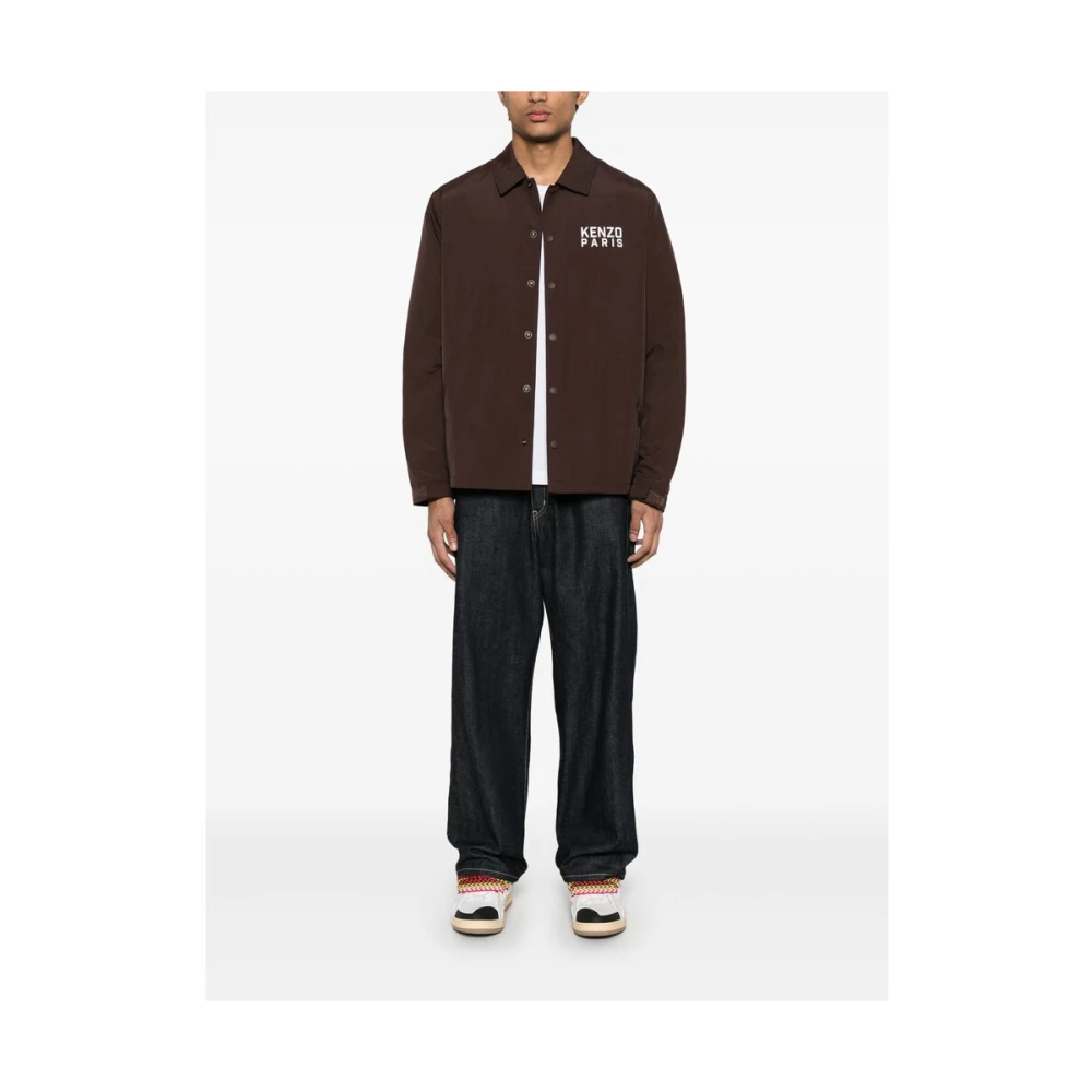 Kenzo Bruine Koffie Waistcoat met Logo Print Brown Heren
