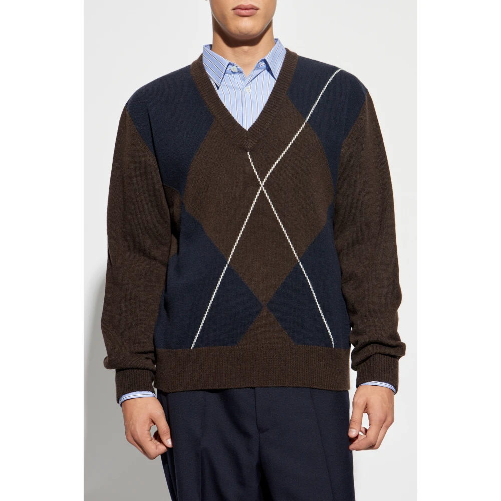 Officine Générale Wollen trui Brown Heren