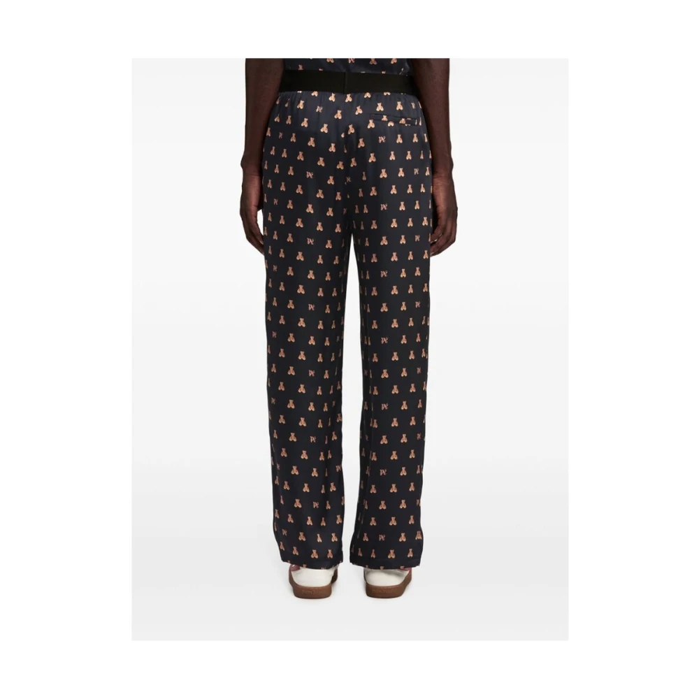 Palm Angels Monogram Patroon Elastische Taille Broek Black Heren