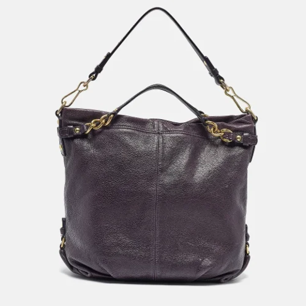 Coach Pre-owned Leather handbags Purple Dames