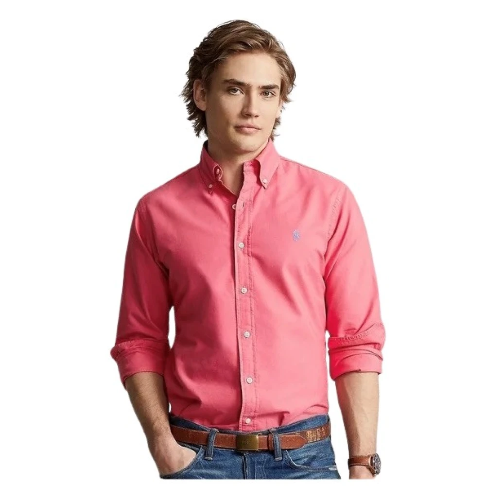 Polo Ralph Lauren Custom Oxford Overhemd Pink Heren