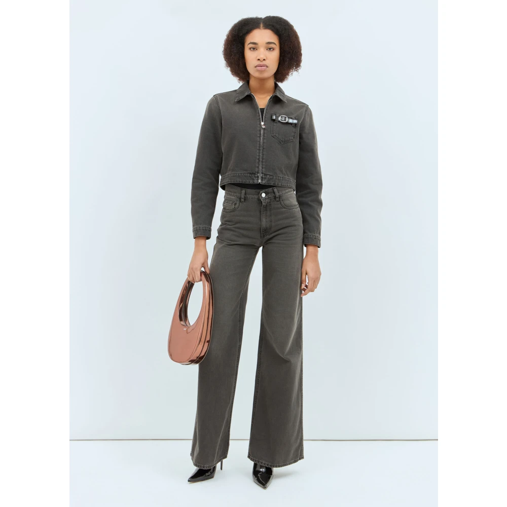 Coperni Gebelde Wide Leg Jeans Gray Dames