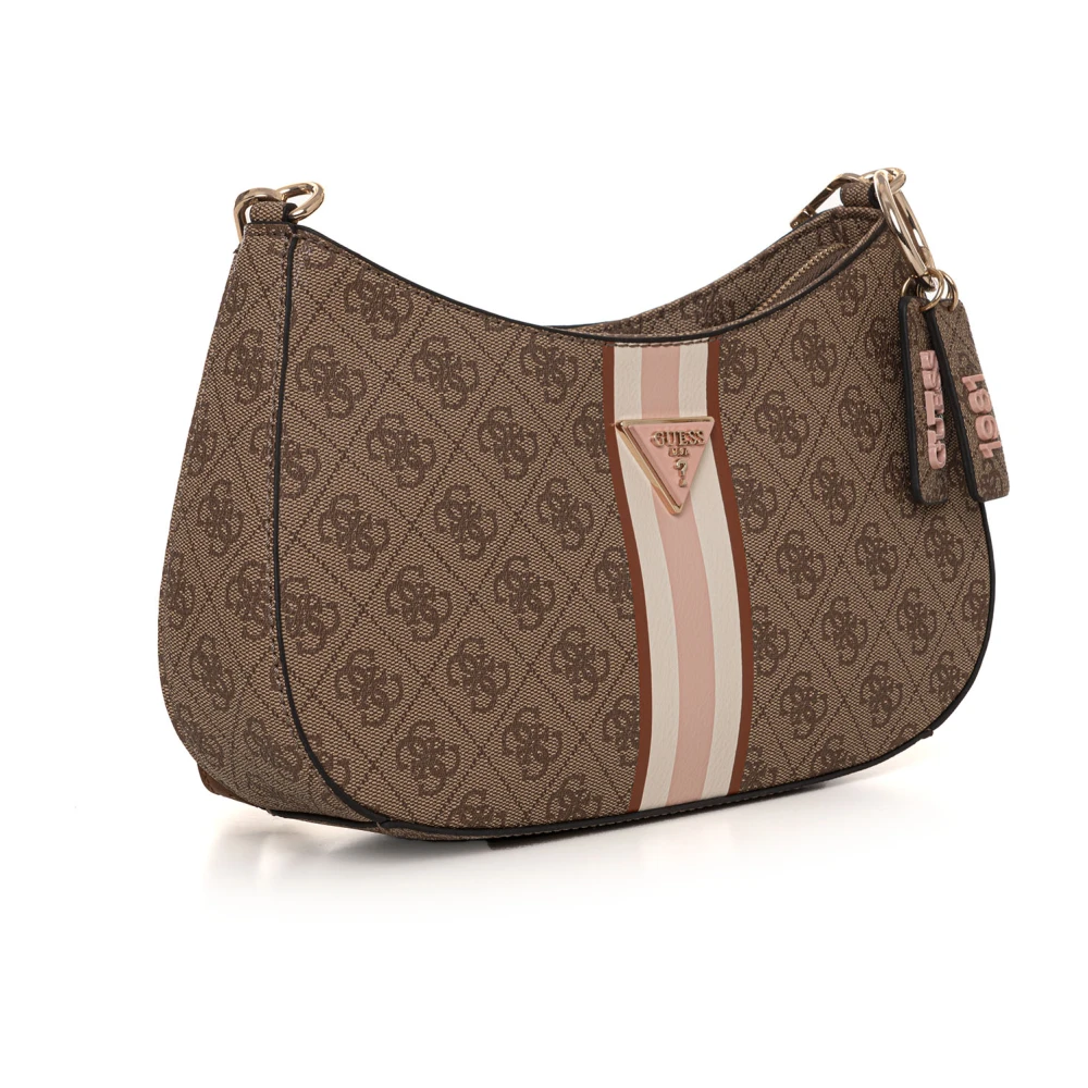 Guess Stijlvolle schoudertas met logodetail Beige Dames