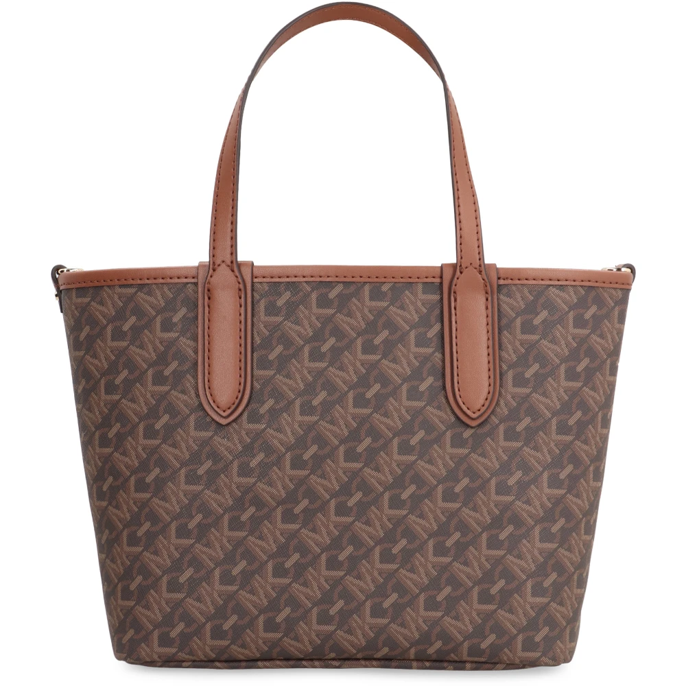 Michael Kors Handtas van canvas met lederen afwerking Brown Dames
