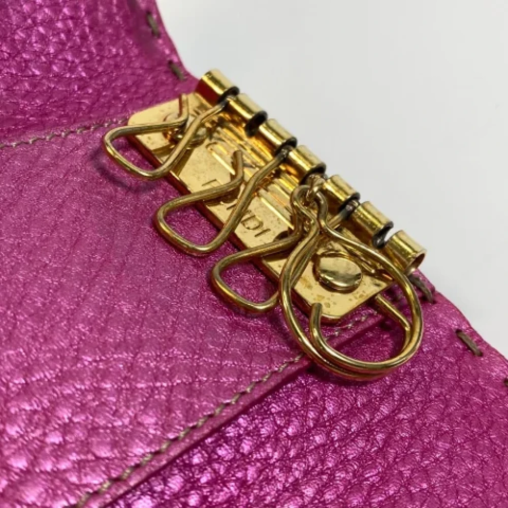 Fendi Vintage Pre-owned Leather home-office Pink Heren