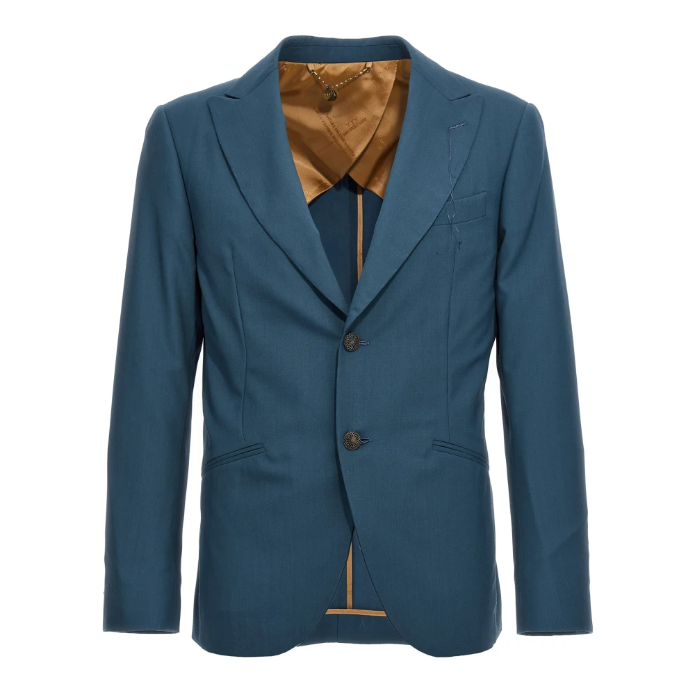 Maurizio Miri Mannelijk Blauw Keanu Blazer