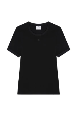 Svart Crew Neck Topp