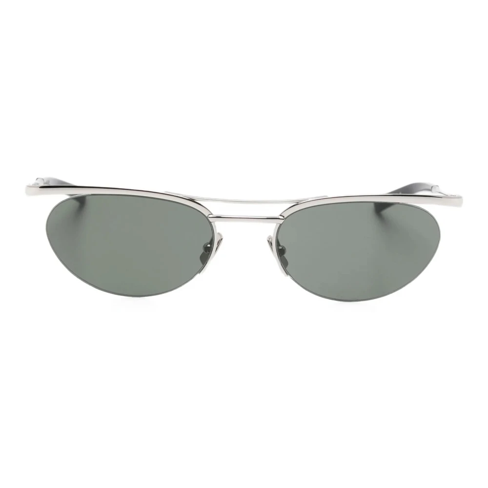 Saint Laurent Women's Gray Sunglasses, One Size, Sunglasses Silver