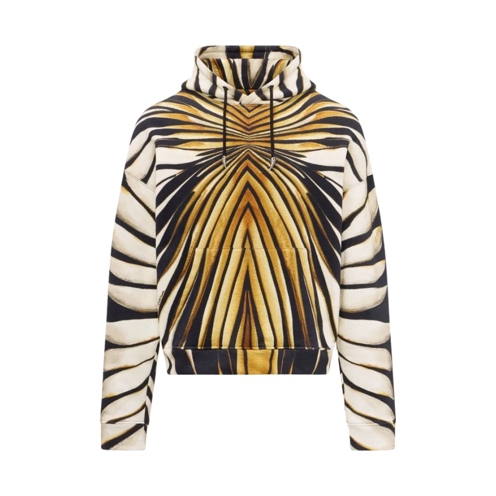 Roberto Cavalli Men's Multicolor Hoodies, L, Graphic Hoodie