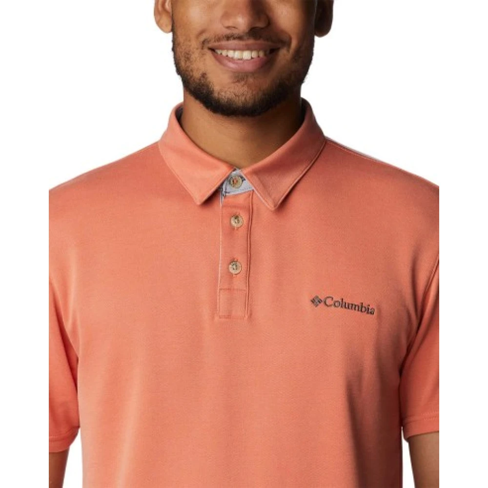 Columbia Heren Polo Shirt Orange Heren