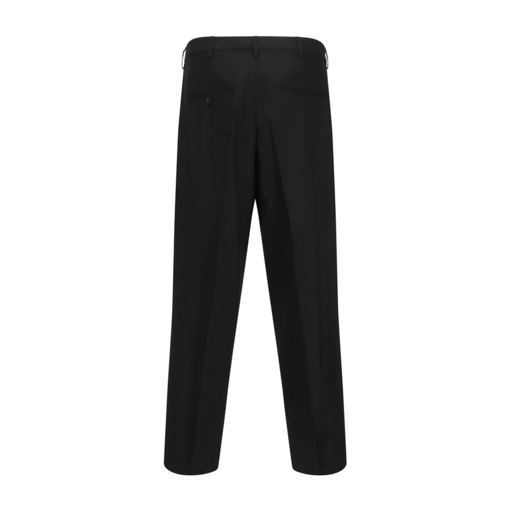 Marni Oversize Wollen Broek met Zakken Black Heren