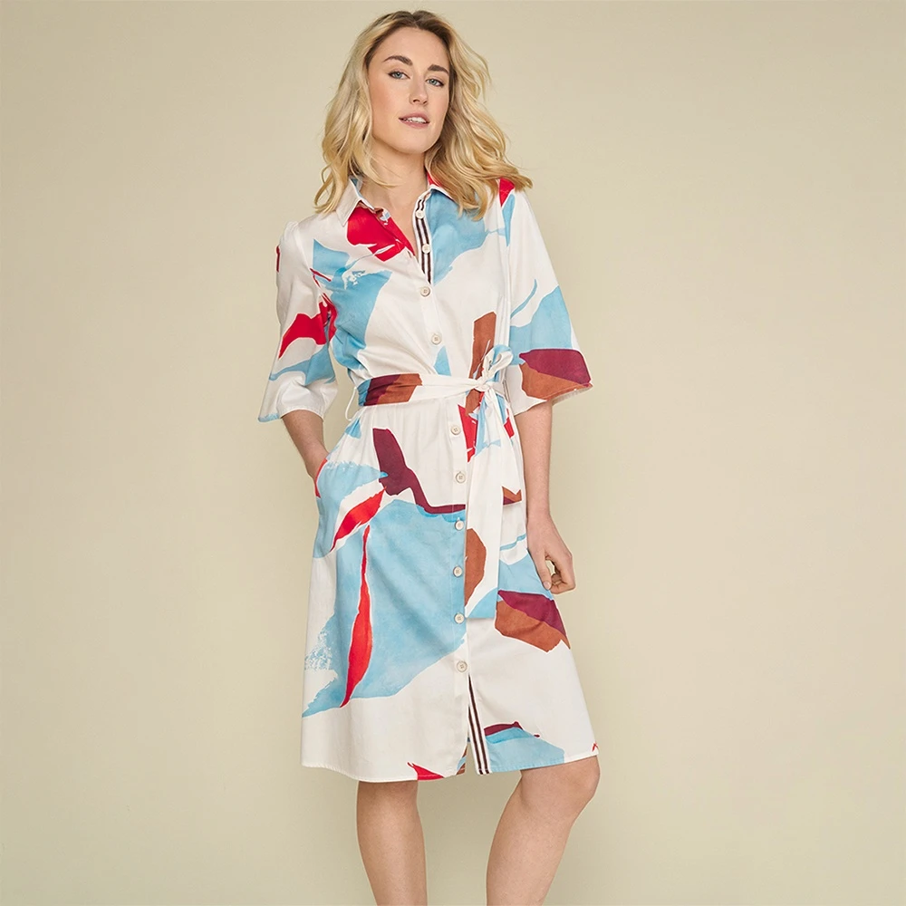 Marie Méro Fris Print Katoenen Jurk Multicolor Dames