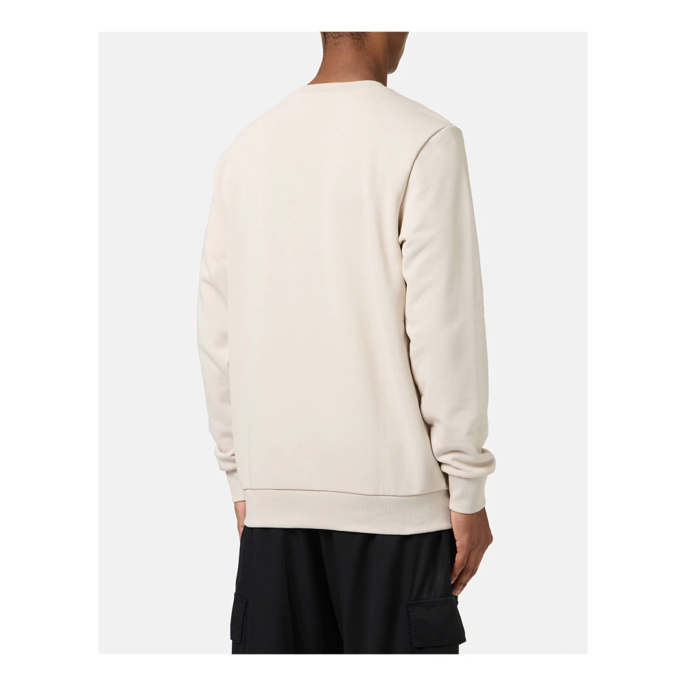 Iceberg Poeder witte crewneck slim fit sweatshirt met logo Beige Heren