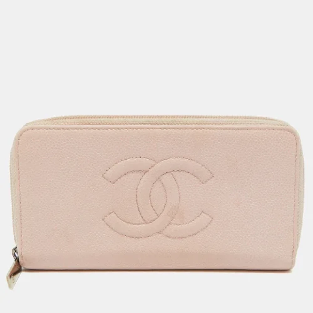Chanel Vintage Pre-owned Leather wallets Pink Dames
