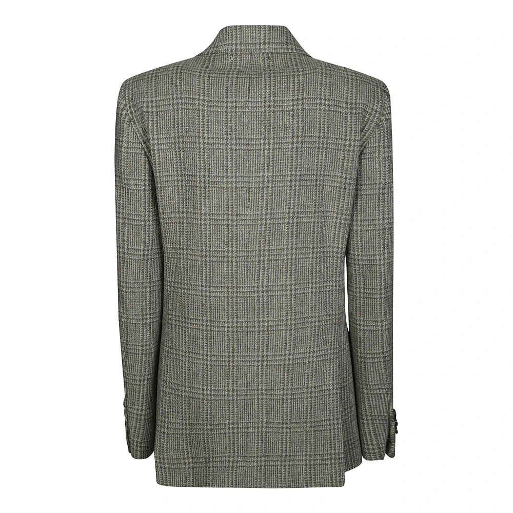 Golden Goose Double-breasted Shetland Blazer Gray Dames