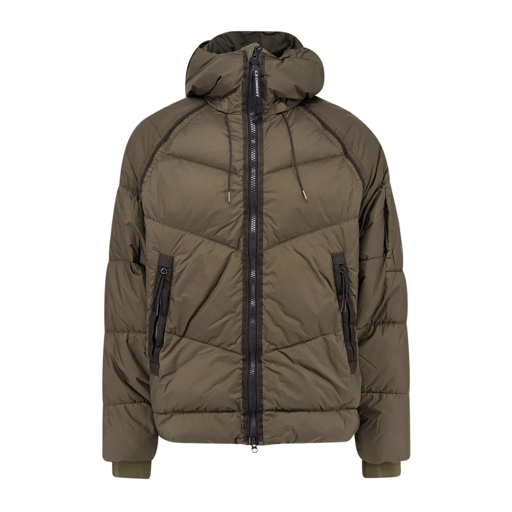 C.p. Company Short Polyamide Down Jacket - Male - Winter Jackets - Green - L - Jackets