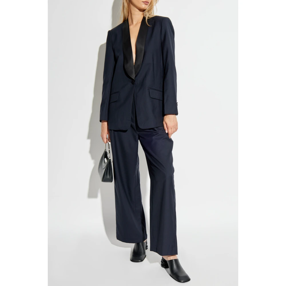 Munthe Wollen broek Blue Dames