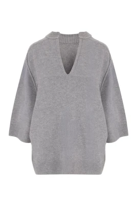 Cashmere Sweater med V-ringning