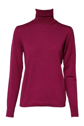 Fuchsia Ull Turtleneck Tröja