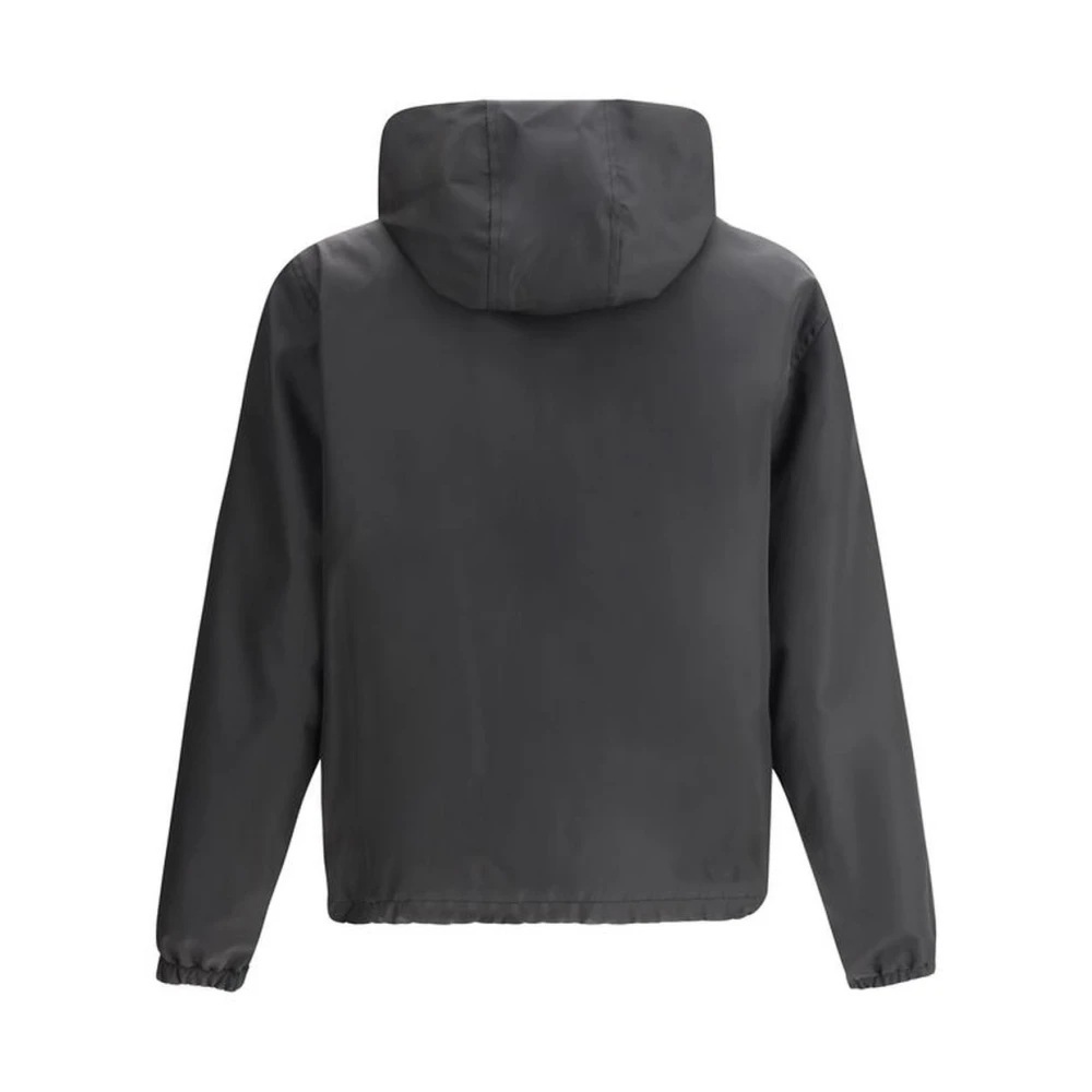 Versace Capuchonjas met ritssluiting en verstelbare zoom Black Heren