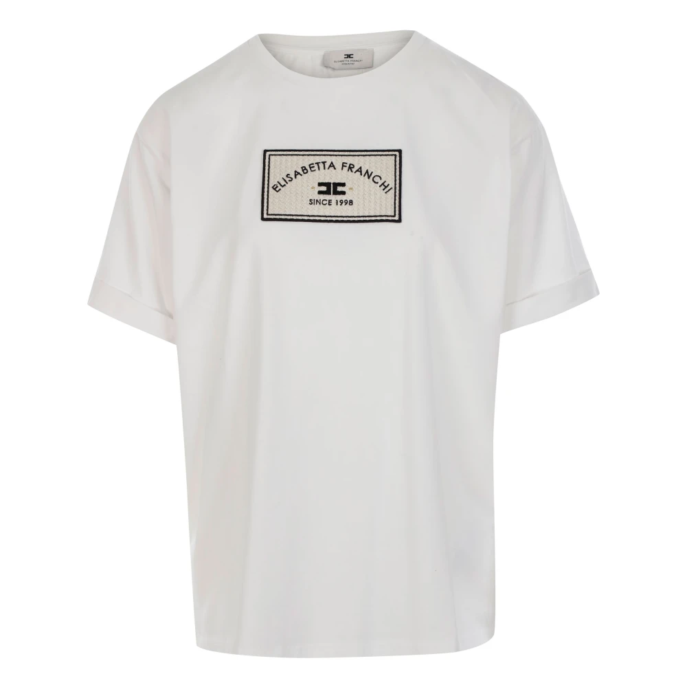 Elisabetta Franchi Stijlvolle Shirts en Tops Collectie White Dames