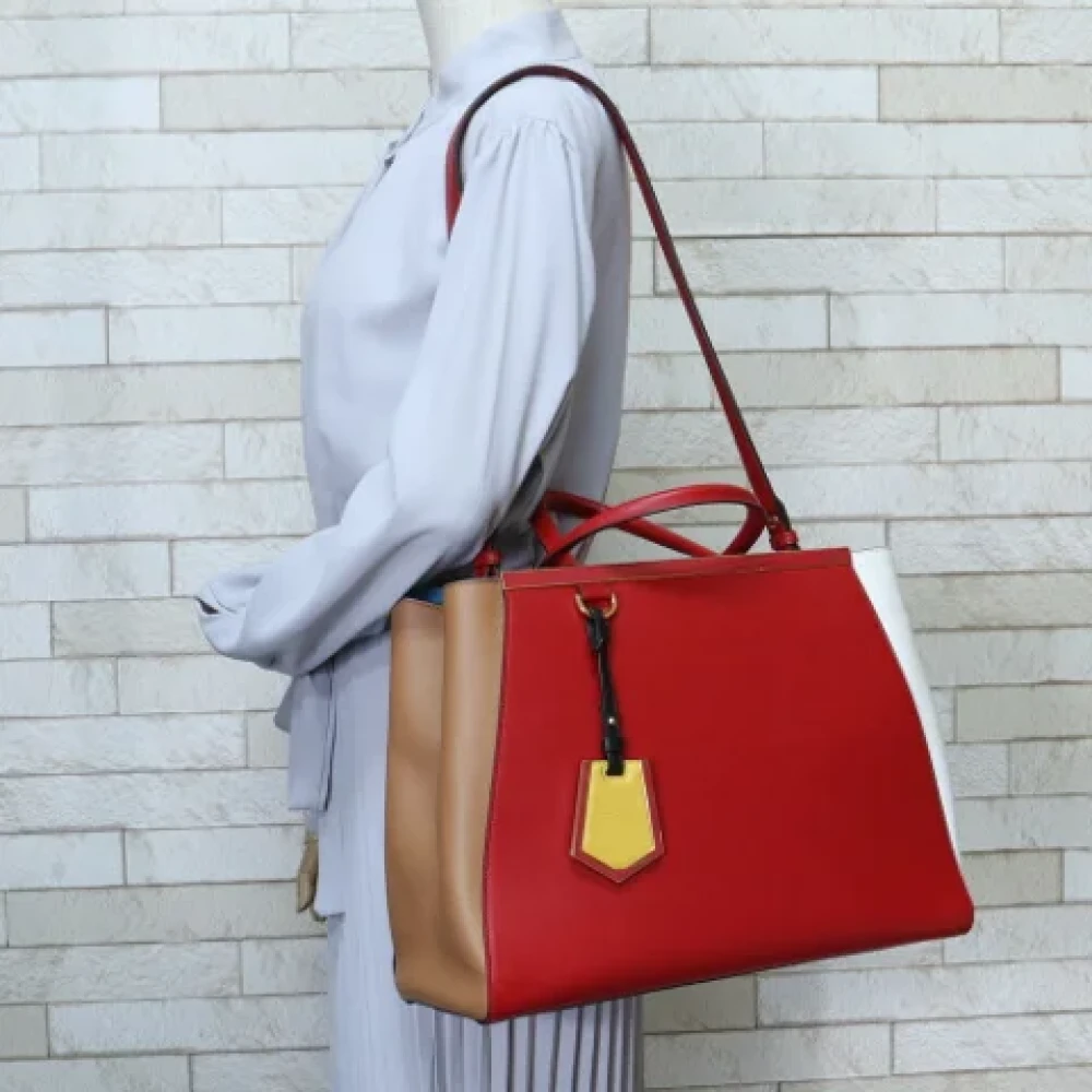 Fendi Vintage Pre-owned Leather shoulder-bags Red Dames