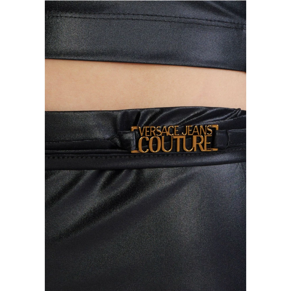 Versace Jeans Couture Elegante Midi Rok Black Dames