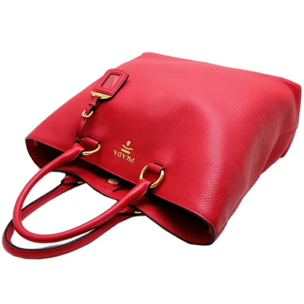 Prada Vintage Pre-owned Leather prada-bags Red Dames