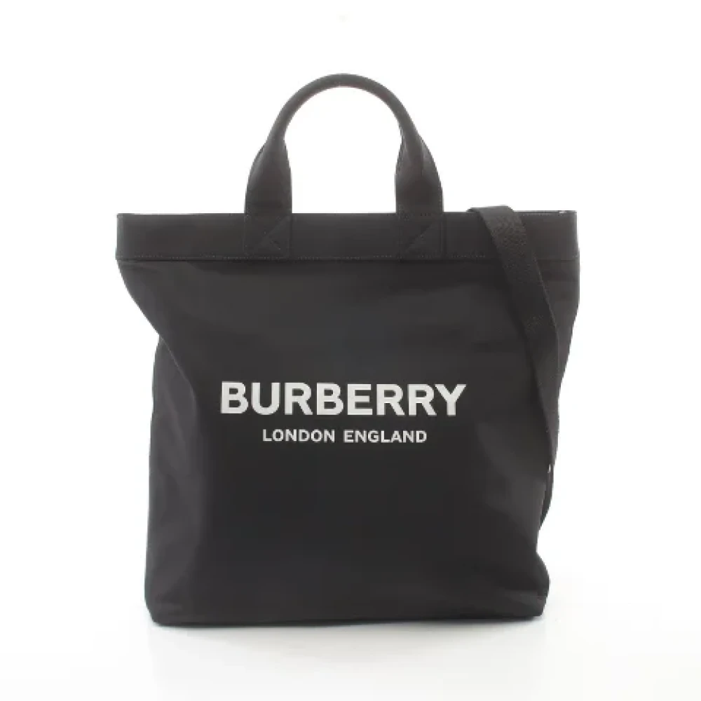 Burberry Vintage Pre-owned Canvas handbags Black Dames