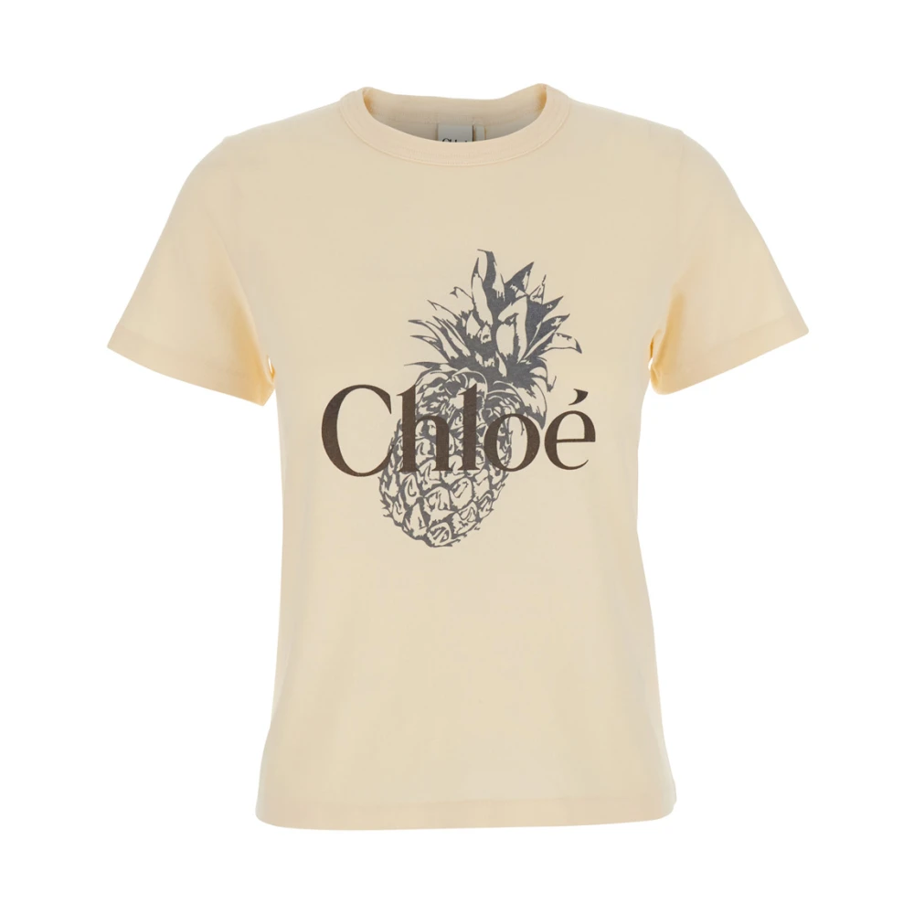 Chloé - Tops > T-Shirts - Pink - Chloé - Modalova