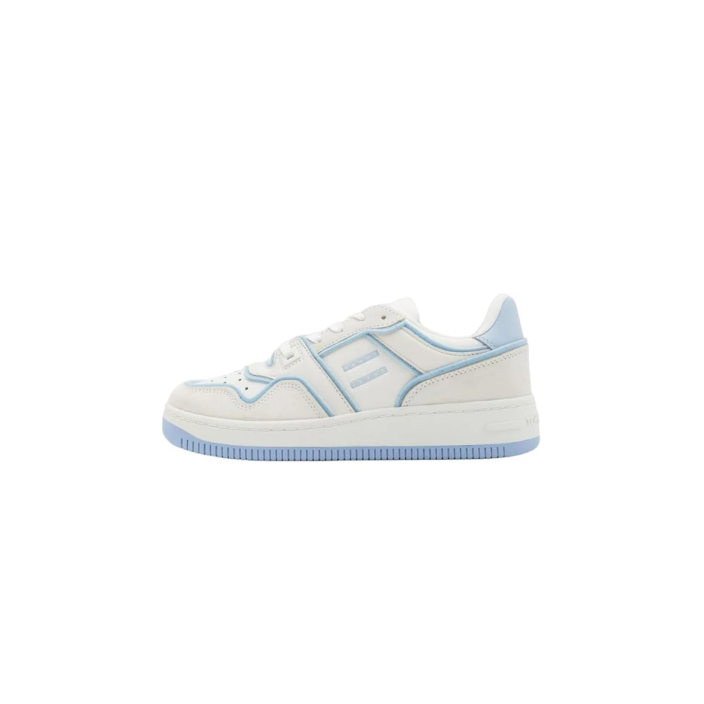 Tommy Hilfiger Women's White Sneakers, 7 Uk, Retro Basketball Trainers
