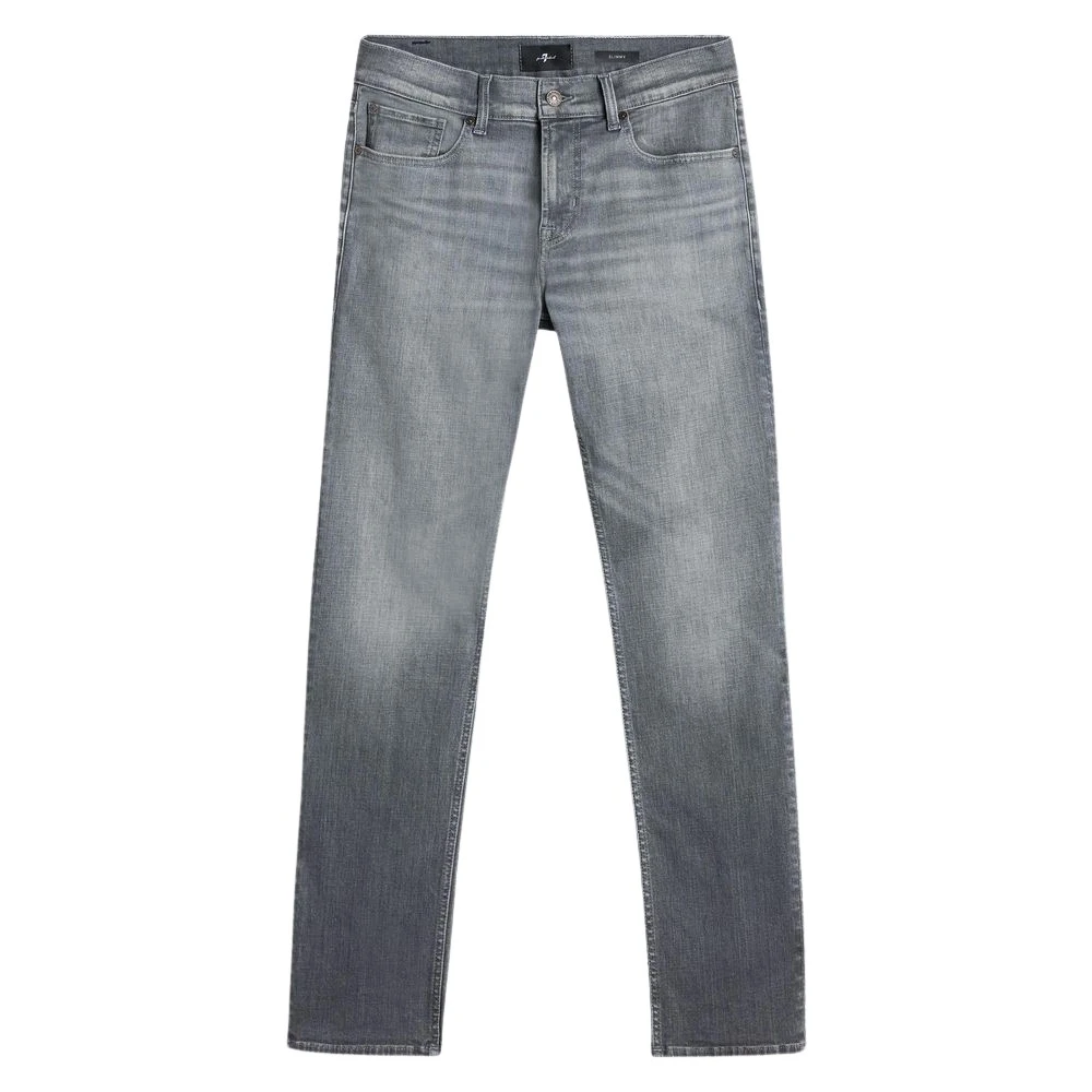 7 For All Mankind Men's Gray Loose Fit Jeans, W36, Slimmy Tapered