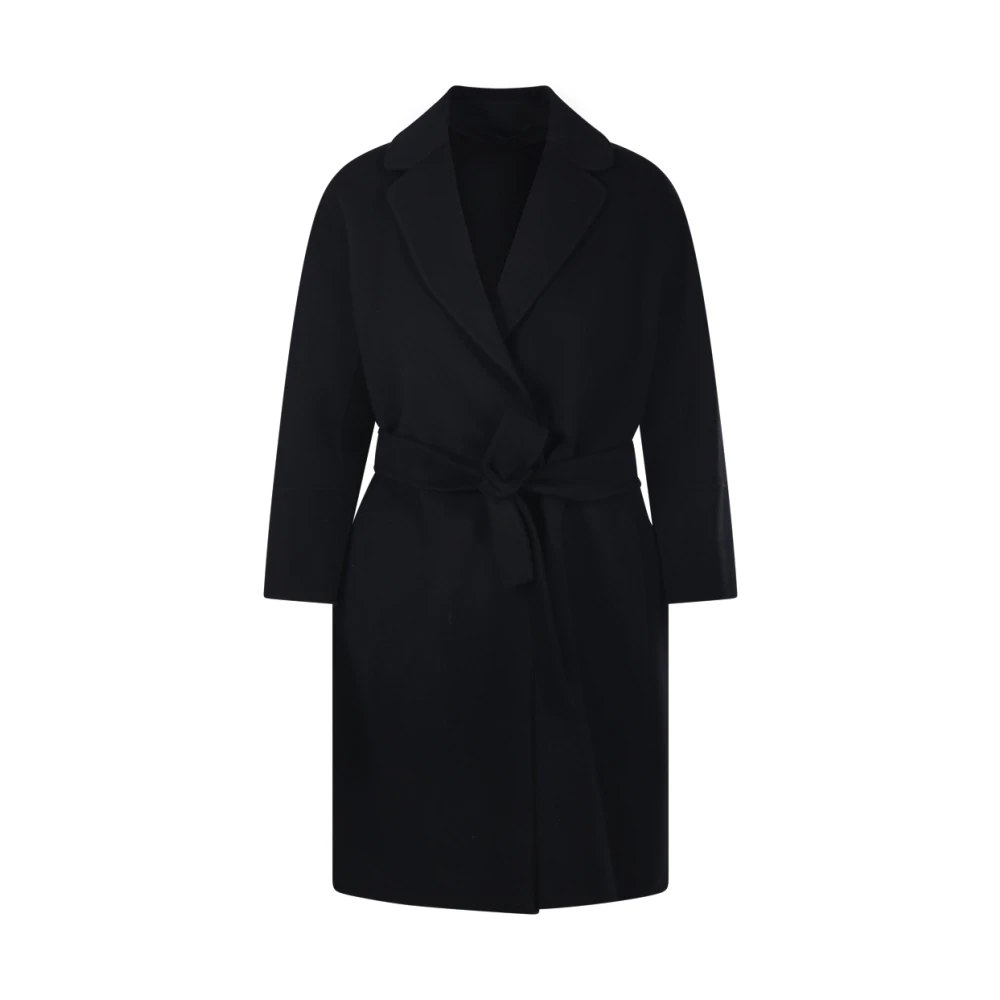 Max Mara Black Belted Coats, Female, 2XS, Arona Coat